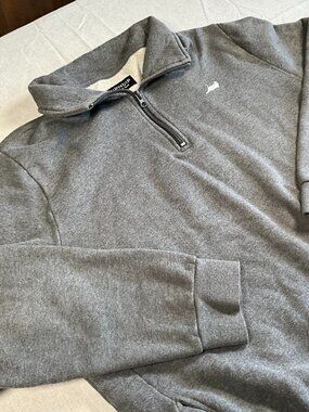 RIPNDIP Men's XL Quarter Zip Sweatshirt Gray Fleece Streetwear Pullover